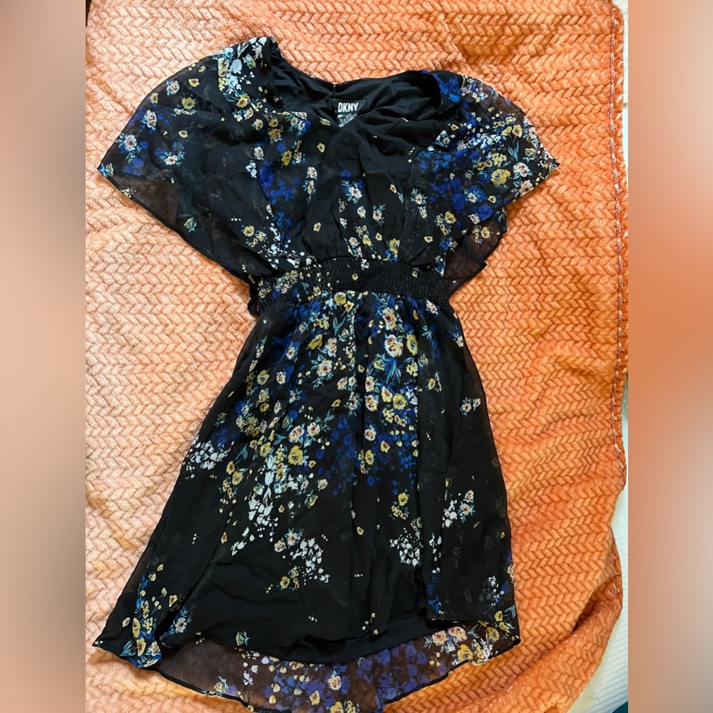 DKNY Floral Black dress